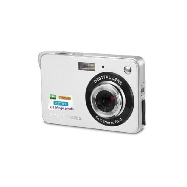 AMEIYUN 2.7 Inch LCD Screen Camera 21 Mega Pixels Rechargeable Digital Camera HD Digital Video Camera for Students, Children, The Adults (Silver)