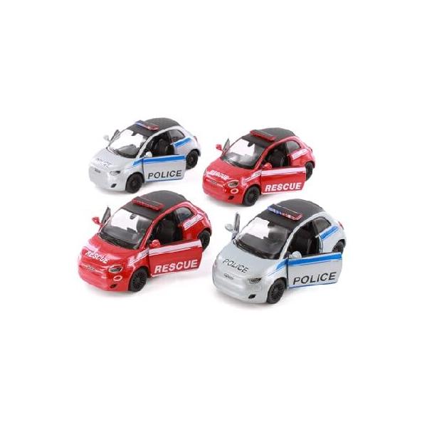 Box of 12 500e Compact Car Police/Rescue Edition, Assorted - 5440DPR - 1/28 Scale Diecast Model Cars