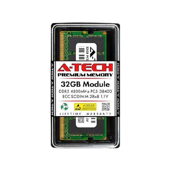 A-TECH（エーテック） A-Tech 32GB DDR5 4800MHz PC5-38400 ECC SODIMM