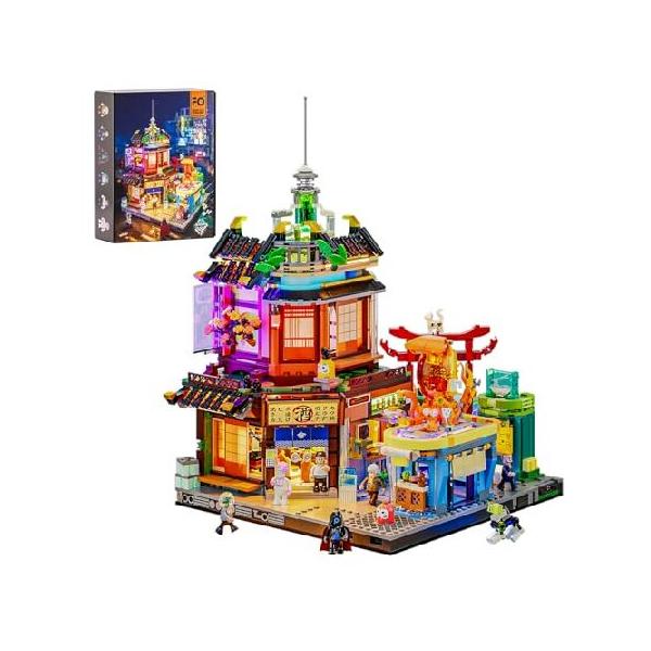 FUNWHOLE サイバーパンク 和 居酒屋 照明 建物 レンガ セット - ネオン