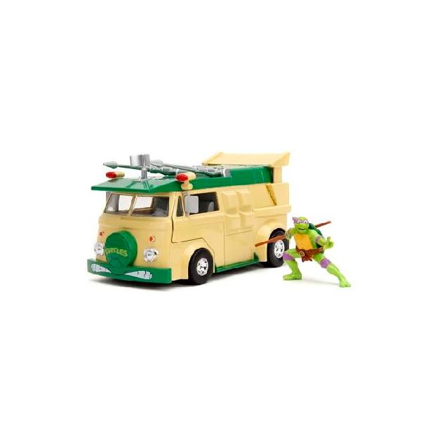 Party Wagon w/Donatello Diecast Figure, Tan - 34529/2-1/24 Scale Diecast Model Car