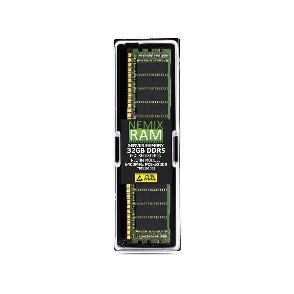 NEMIX RAM 32GB (1X32GB) DDR5 6400MHZ PC5-51200 CL52 2Rx8 1.1V 288