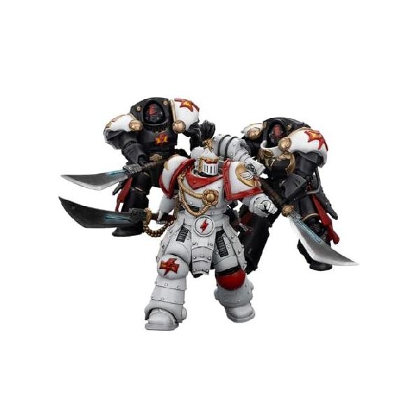 JOYTOY Warhammer 40,000 The Horus Heresy 1/18 Action Figure White Scars Legion Praetor ＆ Ebon Keshig Terminator 1 ＆ Ebon Keshig Terminator 2-3PCS Co