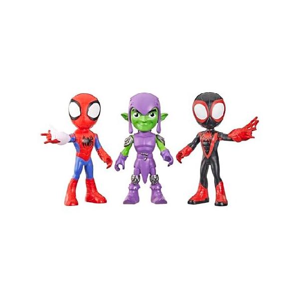 Marvel Spidey and His Super Friends Power Pack, 22.8 cm Super Large Action Figure, 3 Pack, Superhero Toy and Figure for Kids, Ages 3+