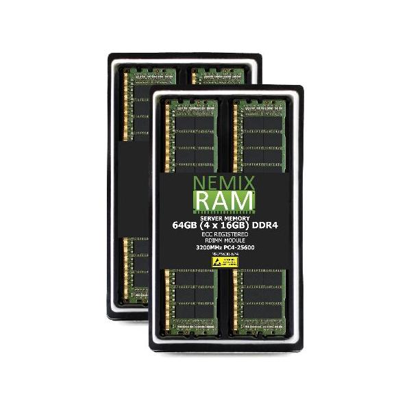 64GB 4X16GB DDR4 3200MHZ PC4-25600 2Rx4 1.2V CL22 288ピン ECC 登録