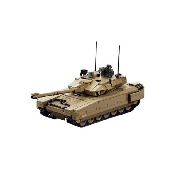 Lemess Military M1A2 Abrams Tank Building Block Kit, WW2 Military M1A2 Abrams Main Battle Tank Building Block, with Weapon, 900+ Pieces