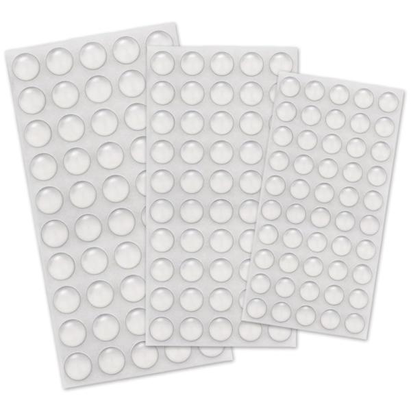 戸当たりクッション 150粒セット 3サイズ ゴム足 ゴム クッション 透明 滑り止め キズ防止 衝撃吸収材 半球形 シリコン ドア 扉 棚 (丸型，5+8+10mm)