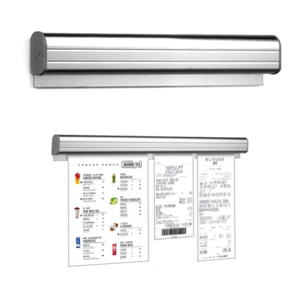 オーダー クリッパー 伝票 メモ ホルダー 30CM ホルダー 伝票差し オーダー差し 壁掛け レール お会計トレー スペースアルミ