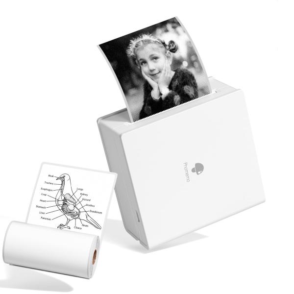 他サイト： モバイルプリンター サーマル フォト スマホ対応 ミニプリター ポータブル式 感熱 携帯写真 メモ 付箋 シール 203DPの商品画像