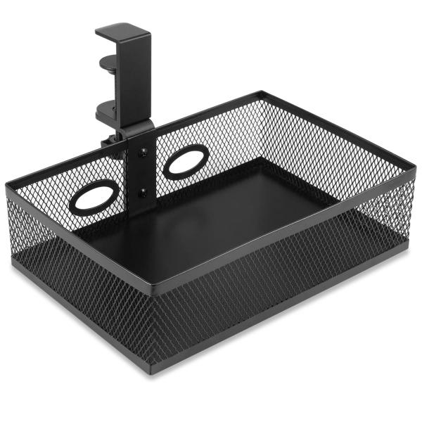 360度回転式 テーブル下収納ラック 後付け引き出し テーブル下収納