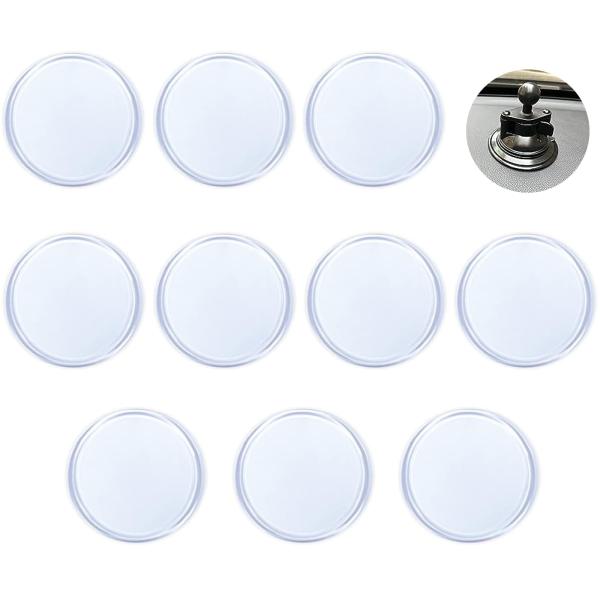 吸盤 ベース 10枚セット 吸盤基台ベース 8cm 強力 補助板 車載ホルダー 粘着パッド 台座 両面 DIY 車用 網戸用 再利用可能  とうめい