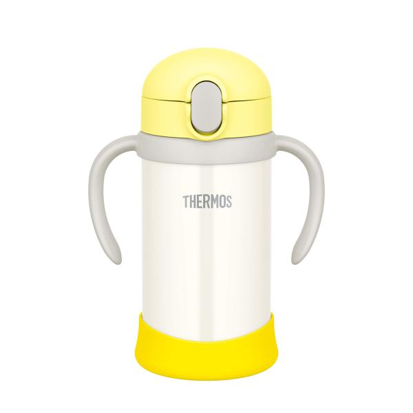 他サイト： サーモス THERMOS  まほうびんのベビーストローマグ FJL-350 イエローホワイト  YWH  350ml 水筒 子供 ステンレス製魔法びの商品画像