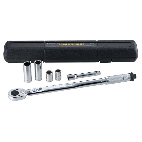 角利 KAKURI  トルクレンチセット 収納ケース付 トルク範囲28-210N.m ソケット14/17/19/21mm エクステンションバー125