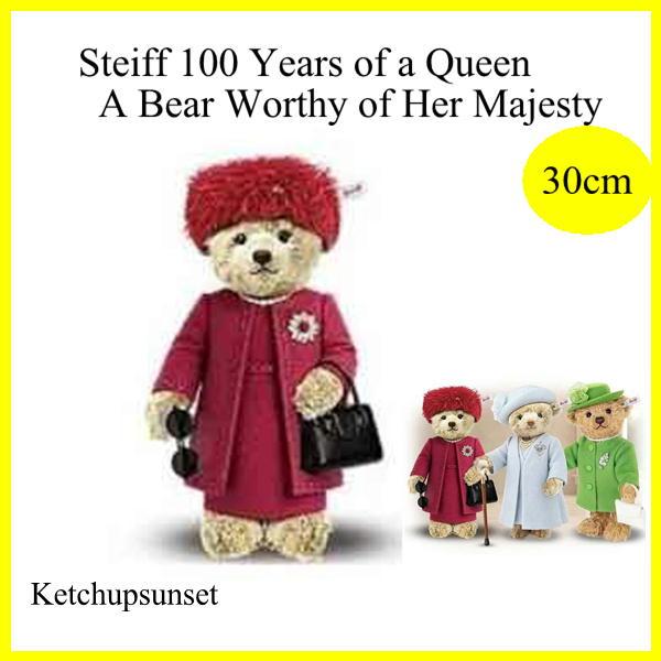 【2026年冬予約商品】シュタイフ Steiff 100 Years of a Queen: A Bear Worthy of Her Majesty 30 cm  2026年ショップ限定 エリザベス2世 女王陛下ベア