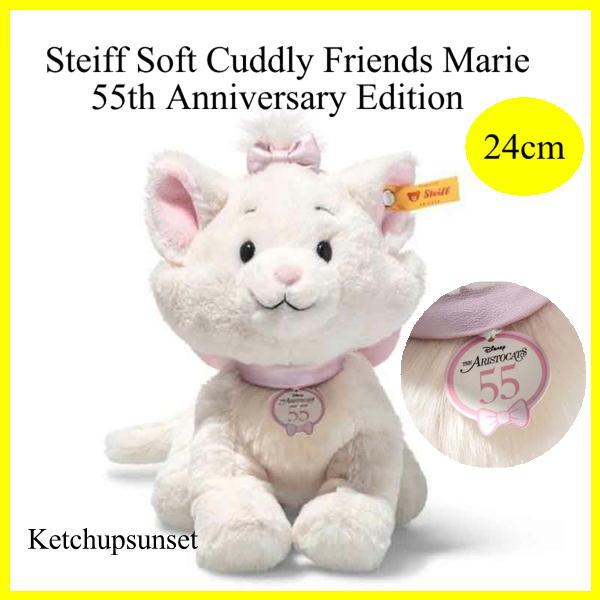シュタイフ　おしゃれキャット マリー 55周年エディション　ソフトカドリーフレンズ　Steiff Marie Soft Cuddly Friends　ディズニー マリーのぬいぐるみ