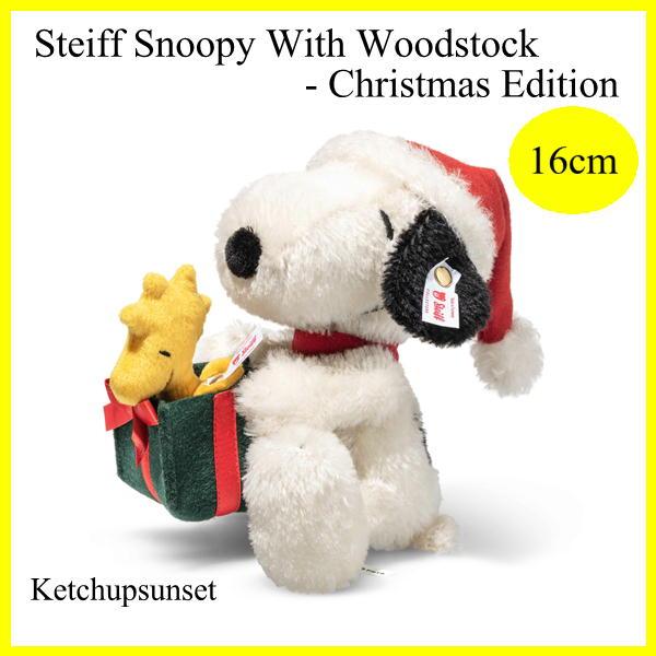 【2026年秋冬予約】シュタイフ   Steiff Snoopy With Woodstock Christmas Edition 2026年世界限定 スヌーピー ウィズ ウッドストック クリスマスエディション