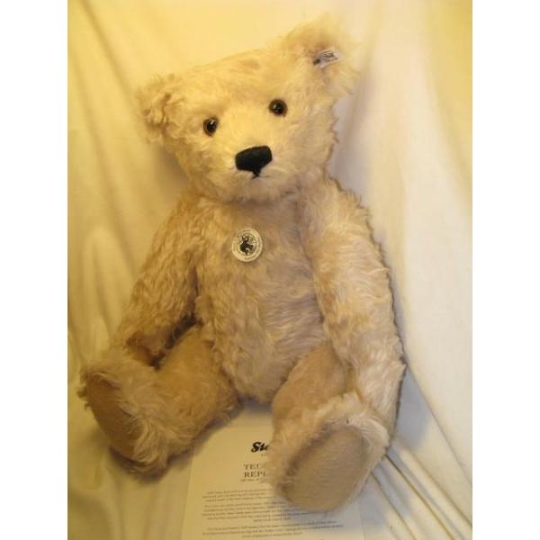 Steiff テディベア　白色　シュタイフ teddybearshop_00763