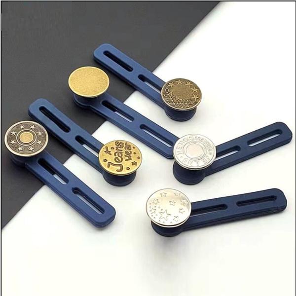 ジーンズのウエストサイズを調整する用ボタン。男女兼用。ウエストサイズを約4cm伸ばせます。ジーンズに最適〜装着は簡単で、付けるだけでサイズ調整！ジーンズのボタンに付けるだけでワンサイズゆるくなり、お腹が楽になります。・素材：肌にやさしい高弾...