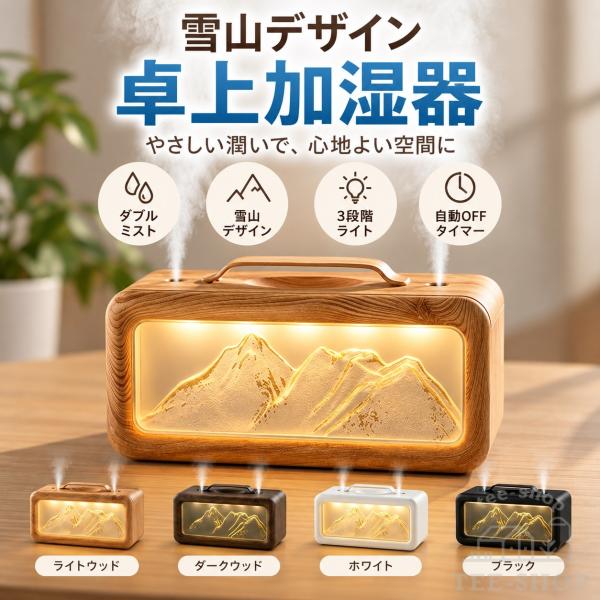 加湿器 卓上 小型 600ml ツインノズル加湿器 3段調光 省エネ お手入れ簡単 おしゃれ かわいい 透明 空気加湿器 エアコン対策 冬 乾燥対策 クリア ミニ 寝室