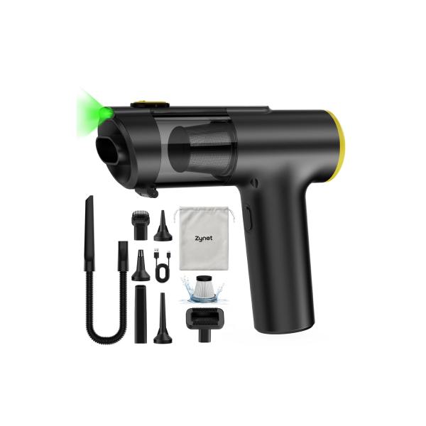 ハンディクリーナー 40000pa LEDライト付 60min連続運転 7800mAh 1台3役 2段階調整 usb充電式 強力吸引 コードレス 残量表示 軽量 静音 車内 家用 車用掃除機