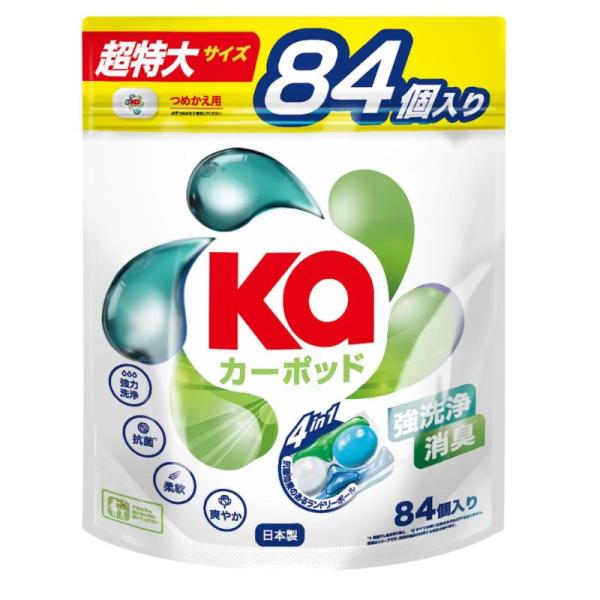 Ka カーポッド タイムレスクリーン 衣料用洗濯洗剤 ジェルマジックボール 84個入り メーカー直送