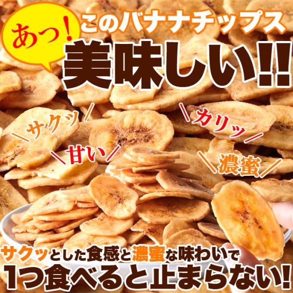 濃蜜バナナチップス500g サクっと軽く甘くて美味しい お徳用 スイーツ 送料無料