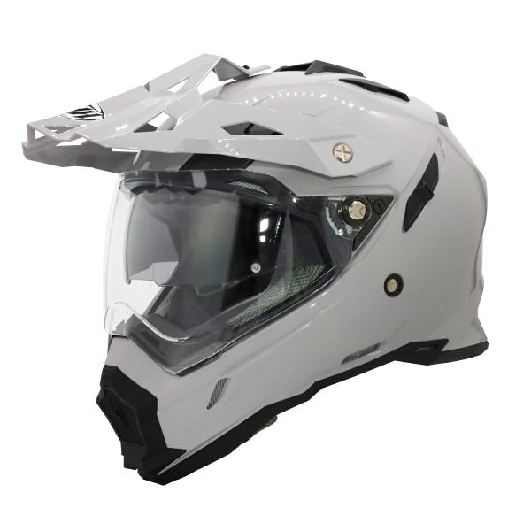 THH インナーサンバイザー装備　オフロードヘルメット　TX-28 パールライトグレー モトクロス 全排気量対応