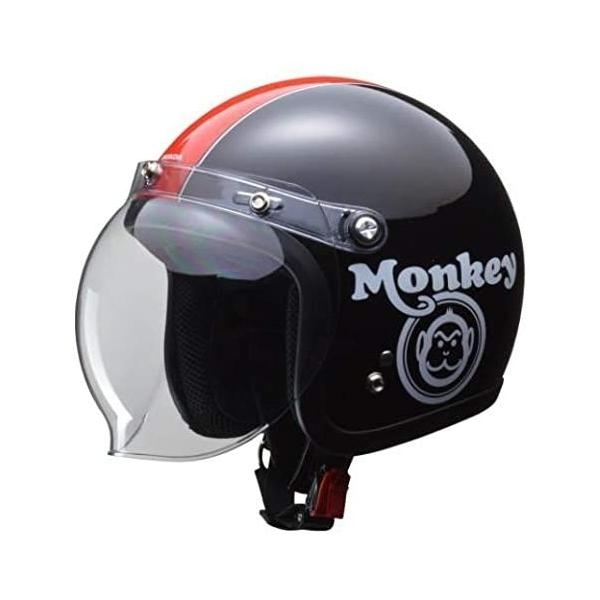 ホンダ HONDA Monkey ヘルメット ブラック×レッド Lサイズ 59-60 ホンダ HONDA Monkey ヘルメット ブラック×レッド Lサイズ 59-60
