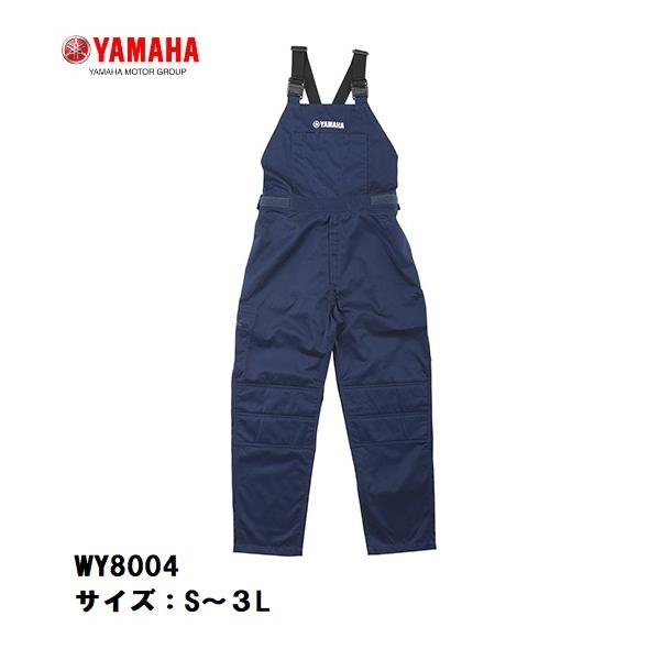 試着のみ ヤマハ メカニックサロペット Lサイズ ブルー ネイビー Y'S GEAR YAMAHA WY8004 メカニックサロペット ネイビー メカニック