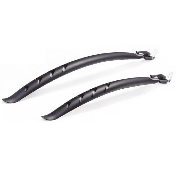 ワンタッチレバーで簡単に脱着できて便利な、クロスバイク用前後フェンダーセット。付属品にボルトを新規追加し、より幅広い車種への取付が可能になりました。サイズ 　45ｘ360mm（フロント）　45ｘ460mm（リア）参考重量 　88g（フロント...