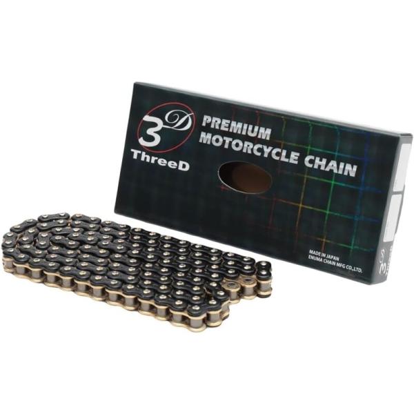 EKCHAIN 江沼チェン 4571291779327 ThreeD530ZN/3D BK;GP 120L MLJ ブラック＆ゴールド