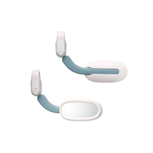 MUNI（ムニ）  【4511890214416】 MN-003 バックミラー 青／白　ブルー／ホワイト　サイクルミラー　リアビューミラー　後方確認　角度調整　自転車自転車に飾りたくなる外観を追求独自の角度調整方法を採用した後方確認用ミラー...