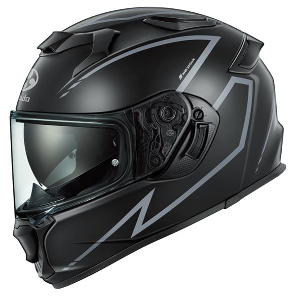 OGK KABUTO オージーケーカブト 4966094643539 KAMUI 5 SPRIA フラットブラックグレー Lサイズ 59-60 カ
