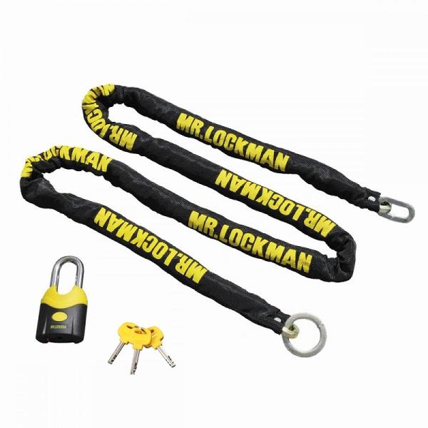 他サイト： ミスターロックマン  4543781109136 ミスターロックマン ML-020 ストロング8 2.4m BK/YE*  盗難防止 チェーンの商品画像
