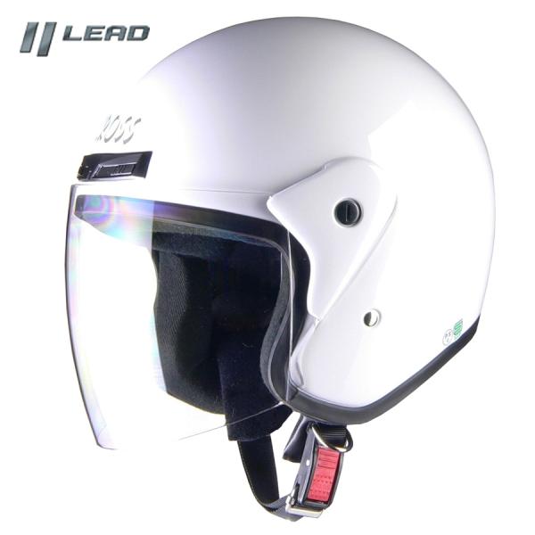 LEAD リード工業 CROSS CR-720 ジェットヘルメット ホワイト | ジェット ヘルメットバイク 原付 シールド 交換 ホワイト 便利 UVカット 二輪 通勤 通学 白