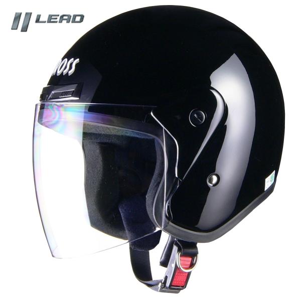 リード工業 (LEAD) バイク用 ジェットヘルメット STRAX CR-720 ブラック フリーサイズ (57-60cm未満)