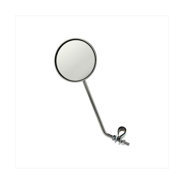 遠近感がわかりやすい本格的なミラーです。左右どちらでも取付け可能商品サイズ：商品カラー：シルバー材質：ミラーハウジング/鉄(CPメッキ) ミラー/ガラス ステー/鉄(CPメッキ)サイズ：(約)幅103×長さ290(最大)×高さ30mm左右兼...