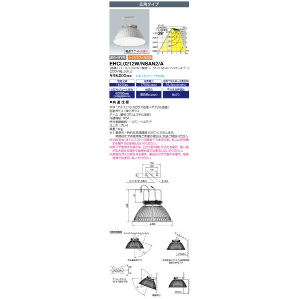 岩崎電気 (送料無料) 岩崎 EHCL0212W/NSAN2/A (EHCL0212WNSAN2A) 50HZ