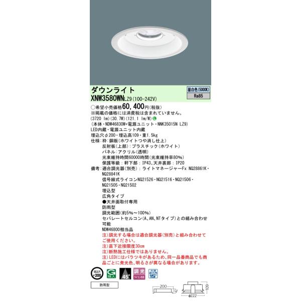 Panasonic（パナソニック） XNW3580WN LZ9「NDW46830W+NNK35015NLZ9