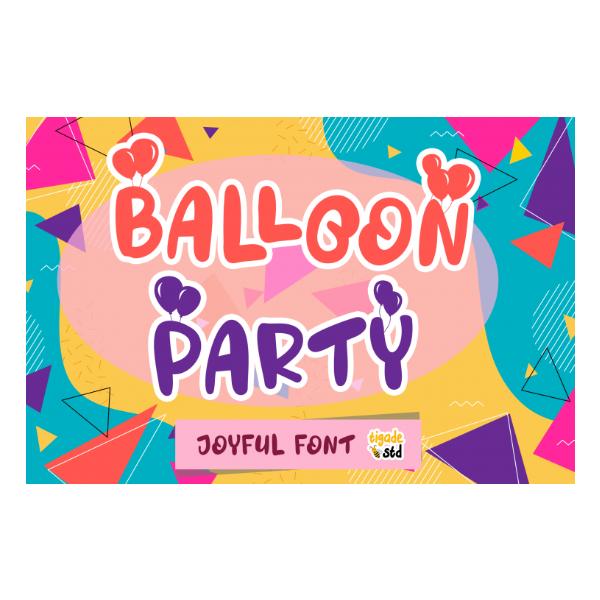 カッティングステッカー バルーン　ロゴ  Balloon Party-ROGO 《20文字以内で自由に選択、文字サイズ：幅20mm(2cm)》