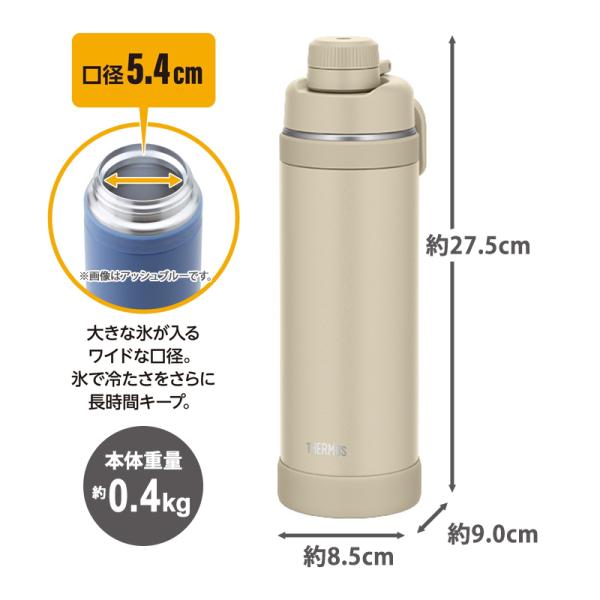 �^��f�M�X�|�[�c�{�g�� 1.0L �T���h �L�����[���[�v�t �ۗ��p THERMOS (�T�[���X) FJU-1000-SND�� ���i�摜2