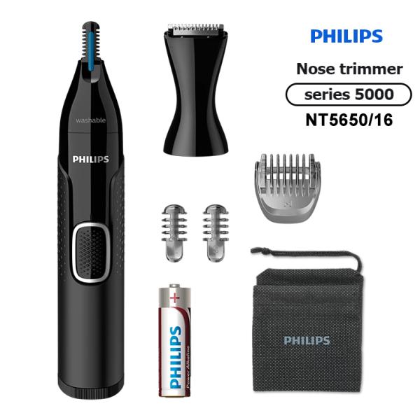 【耳、鼻毛カッター/Philips 30日ランキング1位】狭い鼻の中でも、肌を傷から守りながら、快適に鼻毛をカット安心保護ガード構造で快適にトリミングPhilips NT5650/16 鼻毛カッター 鼻毛 耳毛 眉毛 ムダ毛 お手入れ トリ...