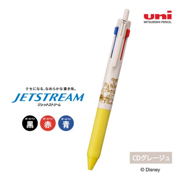 ジェットストリーム 新3色ボールペン(黒 赤 青) ディズニー限定 0.5mm CDグレージュ SXE3-807D-05-CG 三菱鉛筆 SXE3807D05CG★