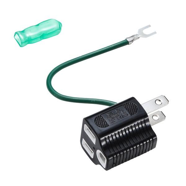 3P��2P�ϊ��A�_�v�^(�u���b�N) SANWA SUPPLY (�T�����T�v���C) TAP-AD8BK