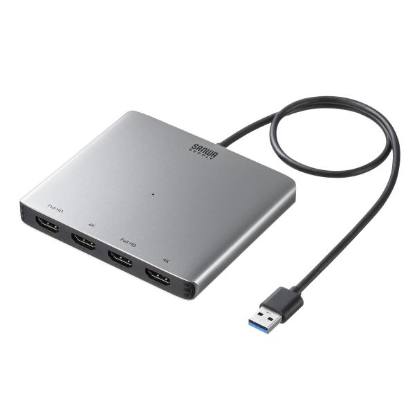 SANWA SUPPLY USB-HDMIディスプレイアダプタ(4K対応・4画面出力