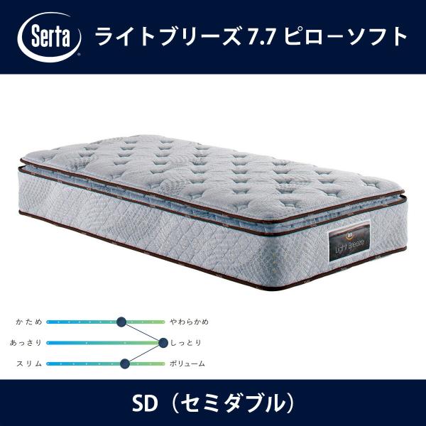 T[^ Serta }bgX Cgu[Y 7.7 s|\tg SDiZ~_ujTCY Light Breeze 7.7C`~^ breathfort h[xbh