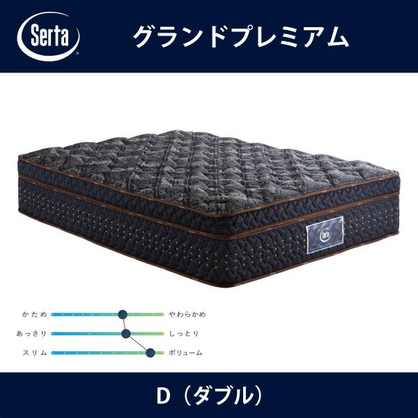 �T�[�^ Serta �}�b�g���X �O�����h�v���~�A�� D�i�_�u���j�T�C�Y GRAND PREMIUM 7.7�C���`�~���^ breathfort �h���[���x�b�h
