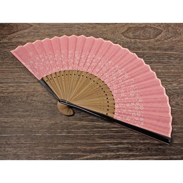 扇子/女性用/和柄/7寸/布張り/レディース 梅 メール便・普通郵便