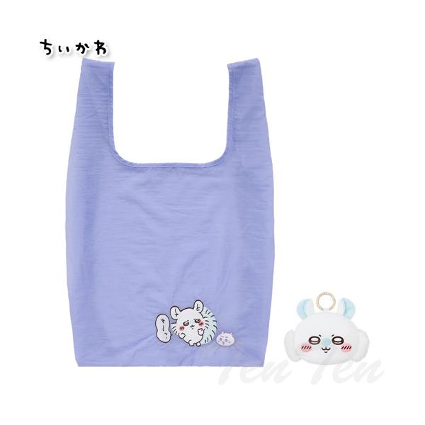 ちいかわ エコバッグ入りおかおマスコット モモンガ 【即納品】 マスコット バッグ 公式 グッズ ハチワレ うざぎ モモンガ ラッコ 古本屋