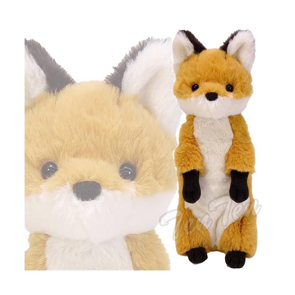 きつね ぬいぐるみ ポーチ 160290 potte ペンケース キツネ 【即納品】 きつね ぬいぐるみ ペン ポーチ